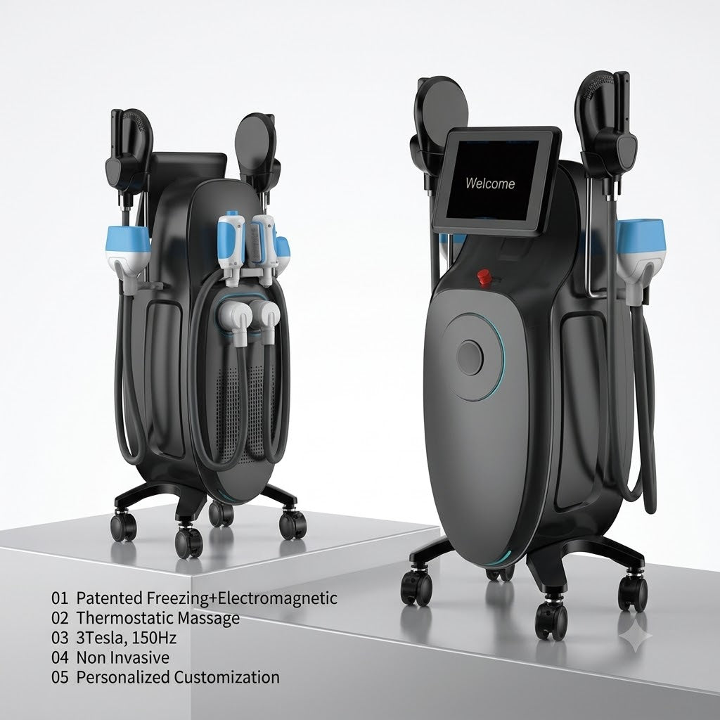 Cryoelectronics Professional 2-in-1 Body Sculpting Machine | Advanced Cryolipolysis & Focused Electromagnetic Muscle Builder (4th Generation)